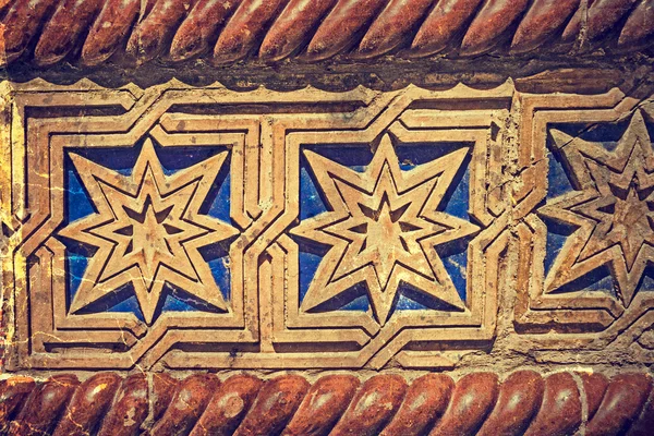 Vieille photo avec détail de façade d'une synagogue. Timisoara, Roumanie — Photo