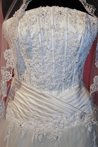 Vestido de noiva. Detalhe-73 — Fotografia de Stock