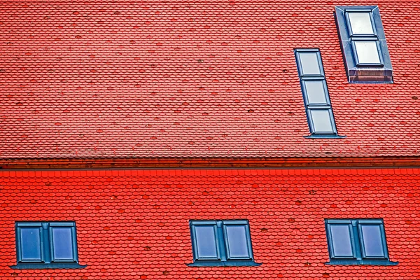 Dachziegel mit Fenstern 3 — Stockfoto