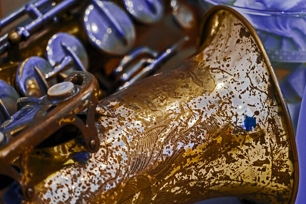 Old saxophone