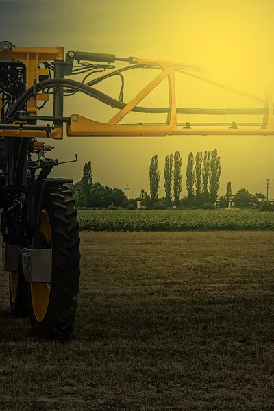 Agricultural equipment in sunset light. Detail 19 — Stock Photo, Image