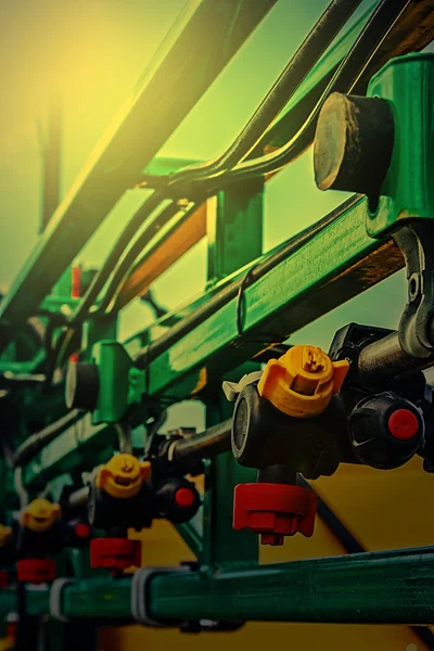 Agricultural equipment in sunset light. Detail 18 — Stock Photo, Image