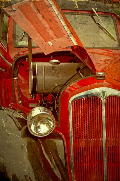 Old postcard with one old car 1 — Stock Photo, Image