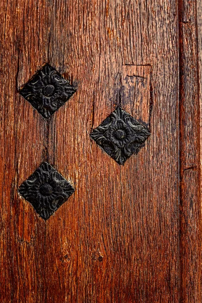 Деталь середньовічних дерев'яних дверей 7 — стокове фото