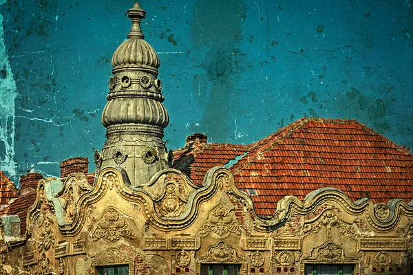 Old postcard of one historical building.Timisoara, Romania 29 — Stock Photo, Image