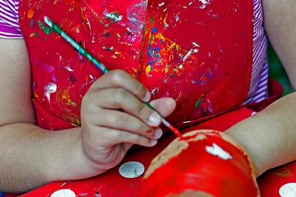 Děti Malování keramiky 20 — Stock fotografie