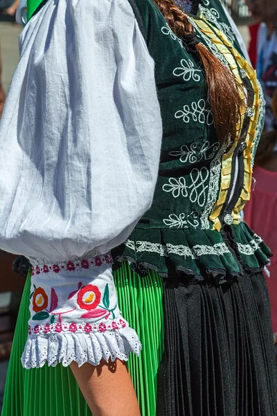 Kadınlar için çek halk kostüm detay — Stok fotoğraf