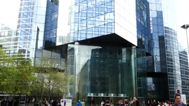 Kommersiella och business center i Paris, Frankrike. — Stockvideo