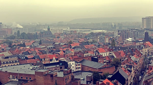 Olhar vintage com vista aérea de Leuven, Bélgica-1 — Fotografia de Stock