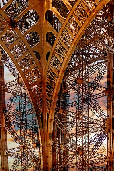 Fond rouillé avec tour Eiffel 9 — Photo