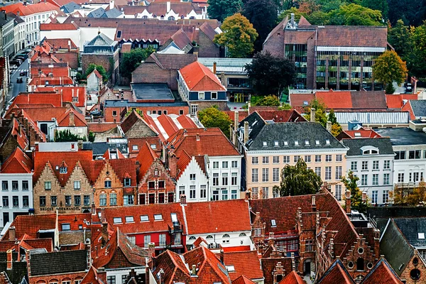 Вид с воздуха на Брюгге из Белфри, Бельгия 1 — стоковое фото