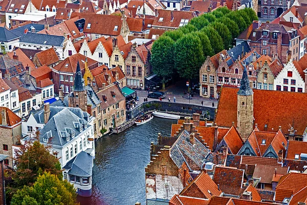 Vista aérea de Bruges de Belfry, Bélgica 2 — Fotografia de Stock