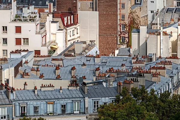 Aerial view with roofs at Paris — Stock Photo, Image