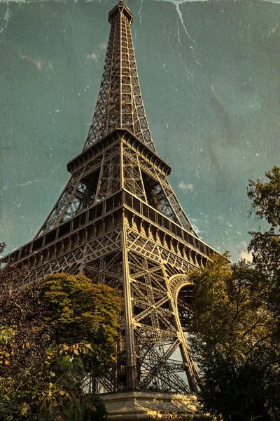 Vintage Paris Postkarte mit Eiffelturm 1 — Stockfoto