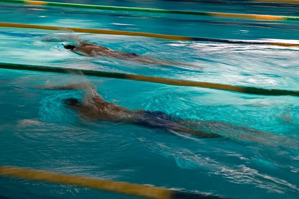 Abstract motion a swimmers — Stock Photo, Image