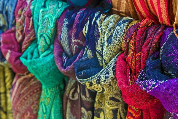 Scarves of various colors — Stock Photo, Image