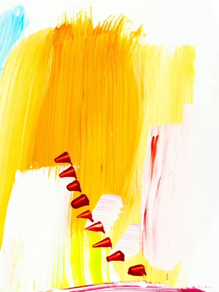 Criativa Colorido Brilhante Abstrato Pintado Mão Fundo Textura Escova Pintura — Fotografia de Stock