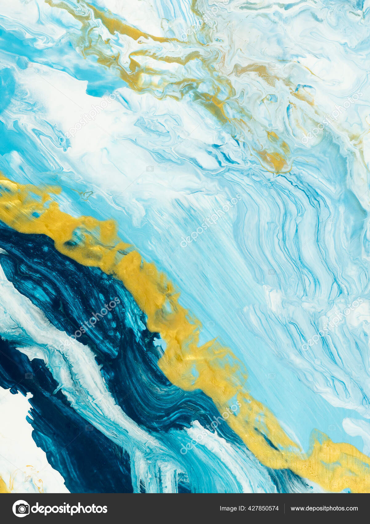 Yellow And Blue Abstract Art