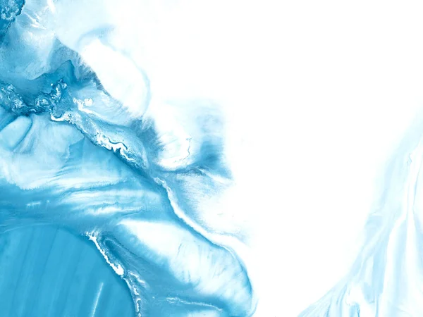 Niebieski Abstrakcyjny Obraz Artystyczny Twórcze Ręcznie Malowane Tło Przestrzenią Kopiowania — Zdjęcie stockowe