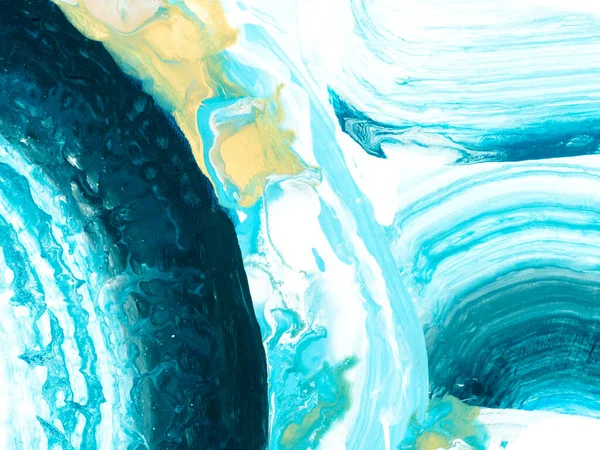 Блакитні Смуги Пензлик Креативний Абстрактний Пофарбований Фон Рук Акриловий Живопис — стокове фото