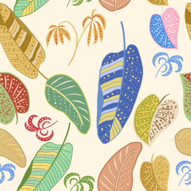 Altın palmiye yaprakları ve çiçekli tropikal vektör deseni. Botanik ışığı arka planı, orman duvar kağıdı.