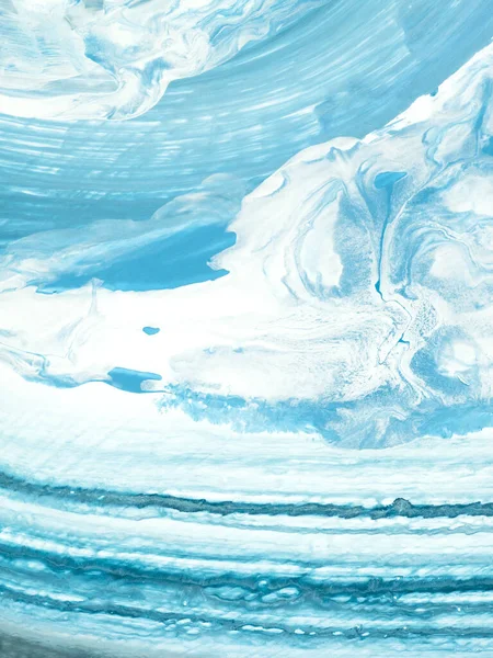 Modrá Vlna Tekutiny Umění Kreativní Abstraktní Ručně Malované Pozadí Mramorová — Stock fotografie