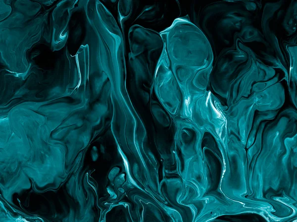 Tidewater Green Wave Creative Abstract Hand Painted Dark Background Marble — Stock Photo, Image