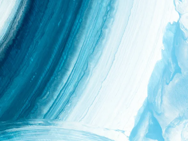 Mavi Çizgili Fırça Desenli Soyut Resim Yaratıcı Boyası Arka Plan — Stok fotoğraf