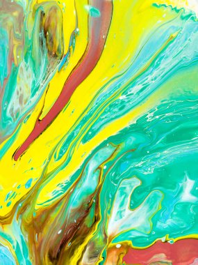 Soyut yaratıcı renkli el boyası arka plan, akışkan sanat, mermer doku, soyut okyanus, tuval üzerinde akrilik resim. Modern sanat. Çağdaş sanat.