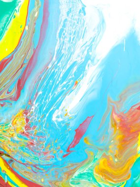 Soyut yaratıcı renkli el boyası arka plan, akışkan sanat, mermer doku, soyut okyanus, tuval üzerinde akrilik resim. Modern sanat. Çağdaş sanat.