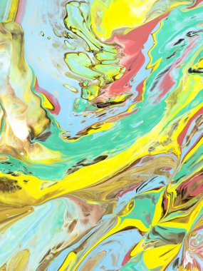 Yaratıcı soyut el boyası arka plan, akışkan sanat, mermer doku, soyut okyanus, tuvalde akrilik resim. Modern sanat. Çağdaş sanat.