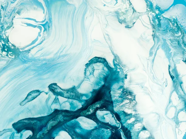 Abstraktní Kreativní Modré Malované Pozadí Tekuté Umění Mramorová Textura Abstraktní — Stock fotografie