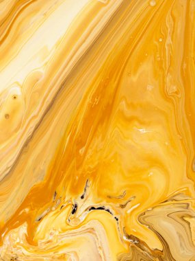 Sonbahar tonlarında turuncu arkaplan, soyut yaratıcı el boyası arka plan, akışkan sanat, mermer doku, akrilik tablo. Modern sanat. Çağdaş sanat.