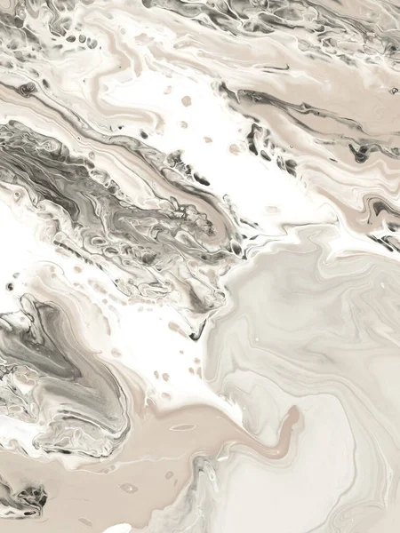 Delikat Beige Kreativ Abstrakt Handmålad Bakgrund Marmor Konsistens Akryl Målning — Stockfoto