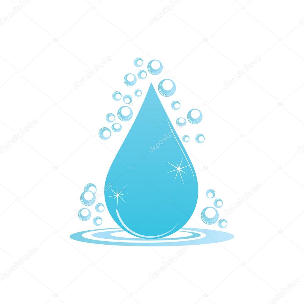 Water drop symbol logo design template icon