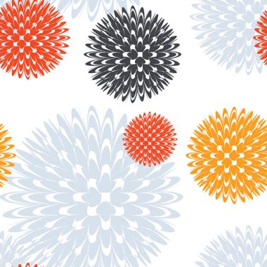 Soyut lotus çiçekleri ile Seamless Modeli.