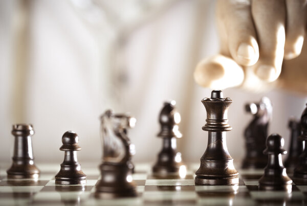 Chess player with Copy Space