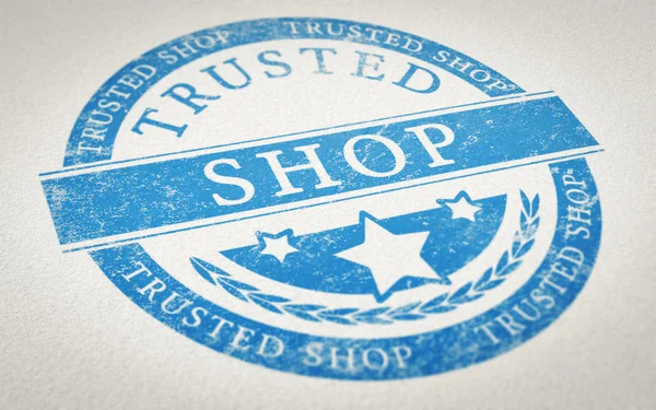 Trusted Shop Mark — Stock Photo, Image