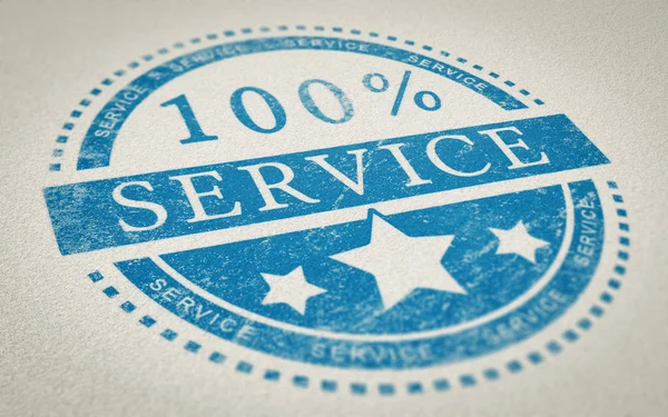 Selo de Serviço ao Cliente — Fotografia de Stock