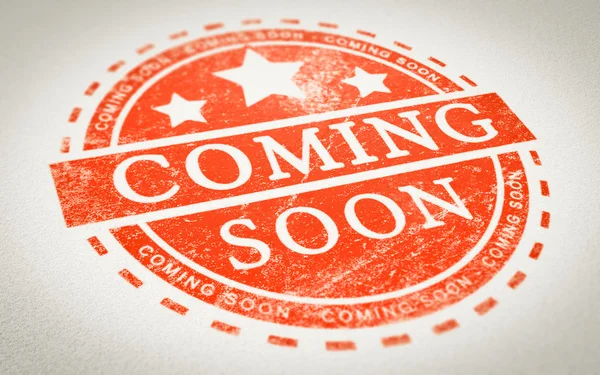 Coming Soon Stamp — Stock Photo, Image