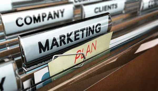 Marketingplan und Strategie — Stockfoto