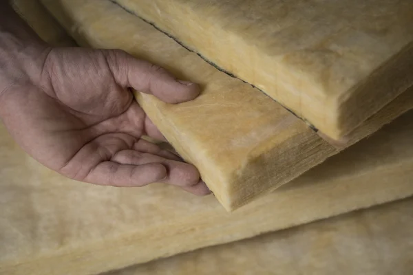 Thermal Insulation, Glass Wool — Stock Photo, Image