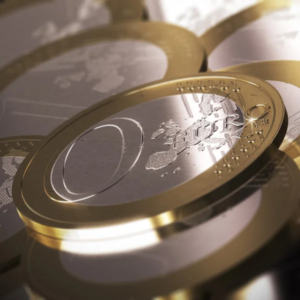 Нульовий монети євро — стокове фото