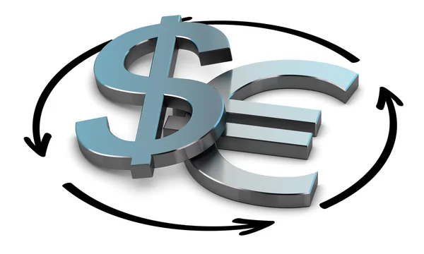 Euro Dollar, EUR USD — Stok Foto