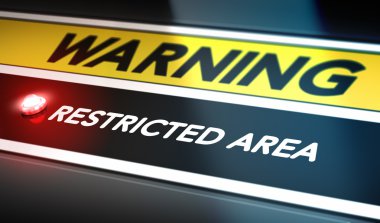 Restricted Area Sign clipart