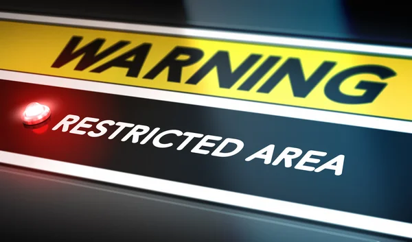 Restricted Area Sign — Stock Photo, Image