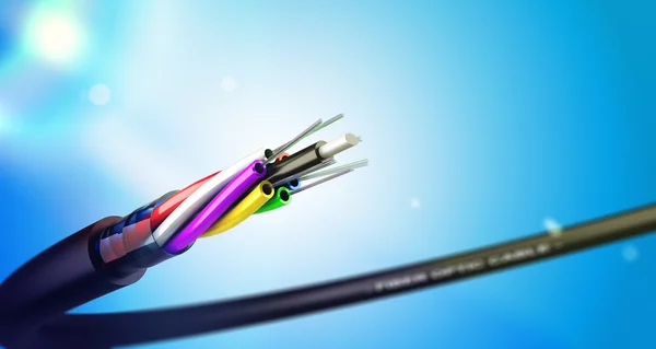 Câble à fibre optique, NTIC — Photo