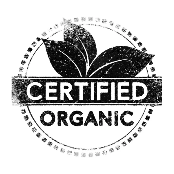 Rótulo certificado orgânico — Fotografia de Stock