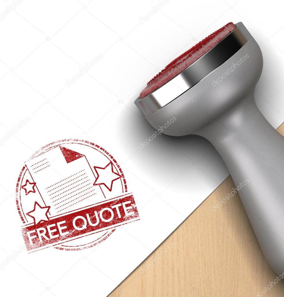 Free Quote Rubber Stamp