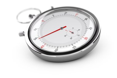 Chronograph, kronometre beyaz üzerinde